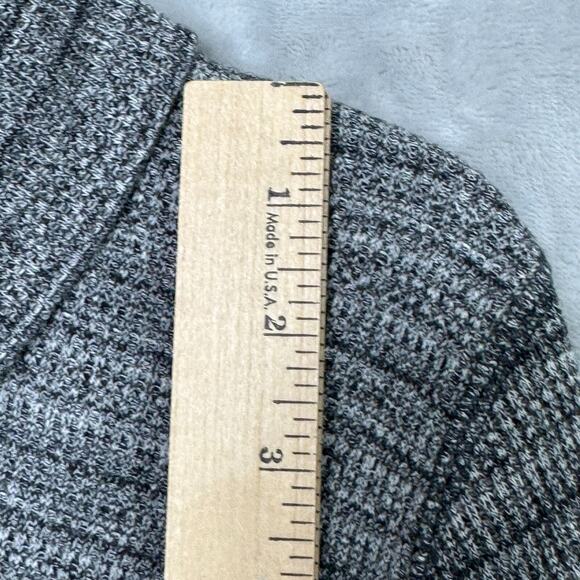 J. Jill Sweater Womens Large Black White Marled Cowl Neck Ruched Pull String - Picture 10 of 11